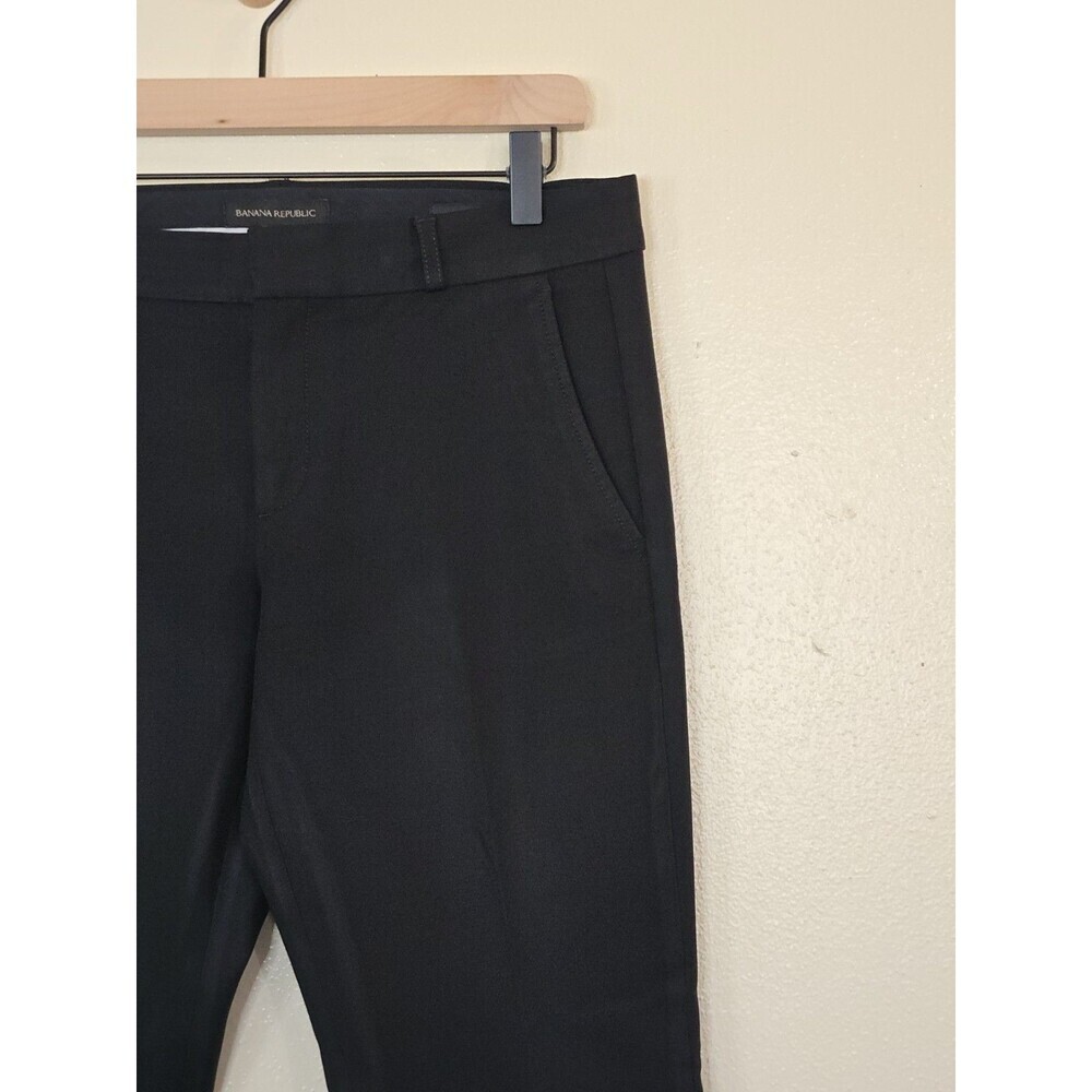 Banana Republic Ryan Straight Leg Pants Womens 4 Black Stretch Twill Career - Picture 3 of 10